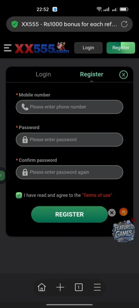 XX555 Register